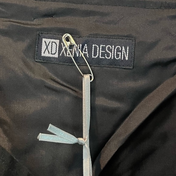 NWT XD Xenia Design Euro 46 Black Pleated Linen Blend Maxi Skirt - Picture 8 of 12